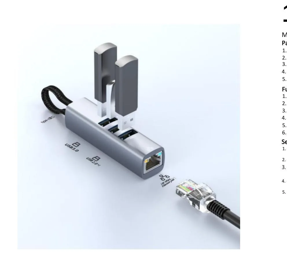 Mini Aluminum Alloy Cord-Management 4-in-1 Dock Station