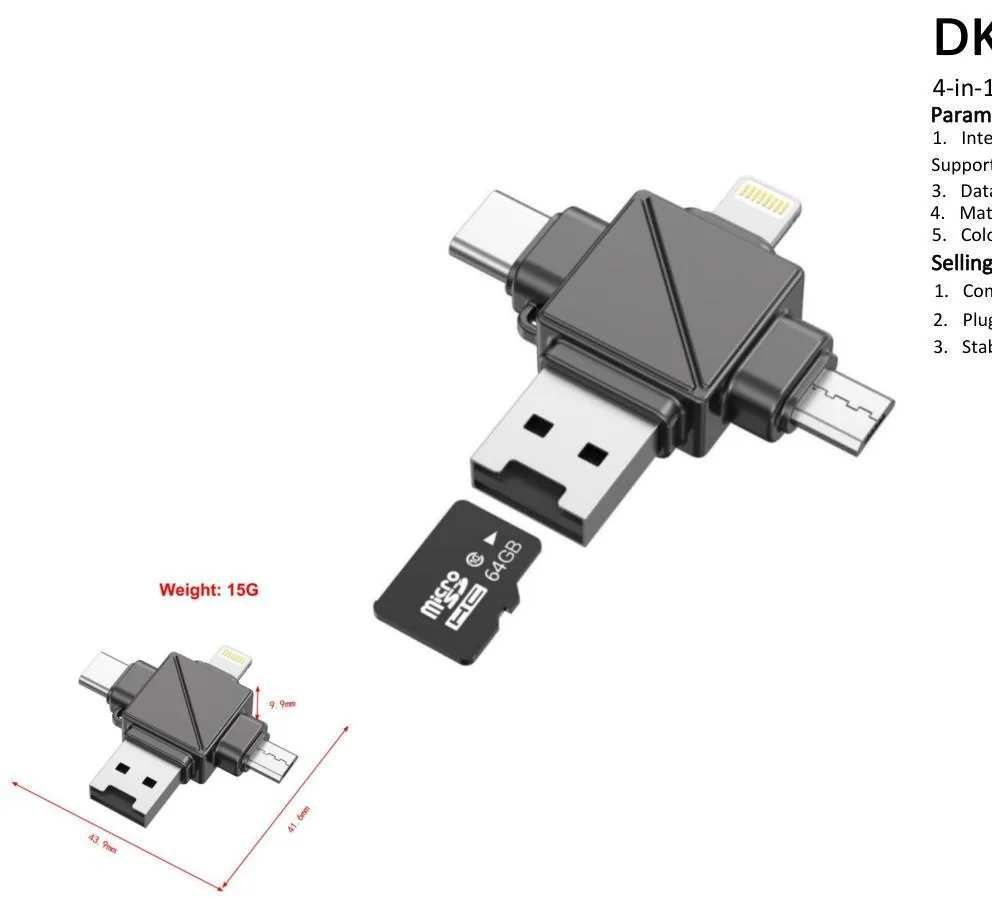 4-in-1 TF Card Reader