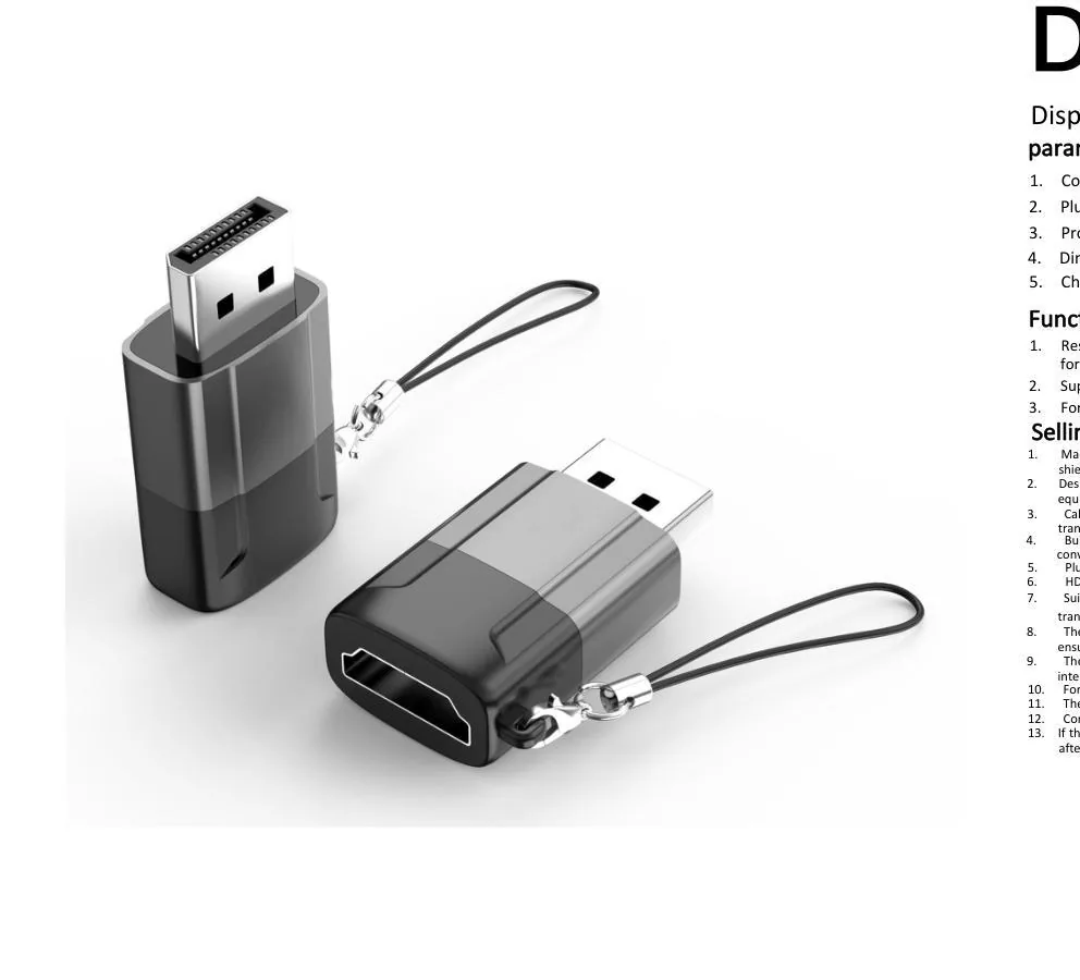 DisplayPort M to HDMI AF Adapter
